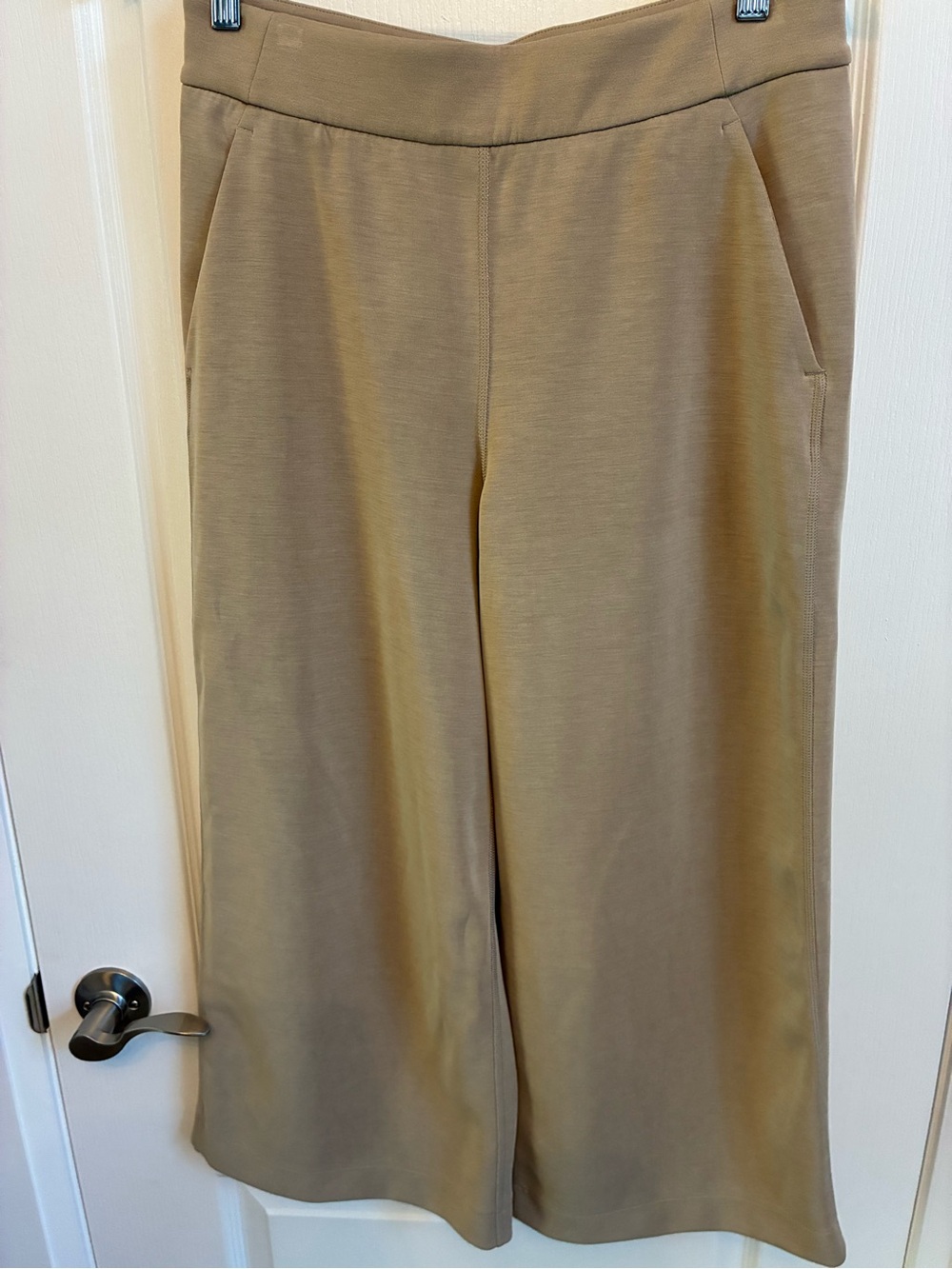 Lululemon High Rise Straight Leg Softstreme Light Camel Cropped Pants